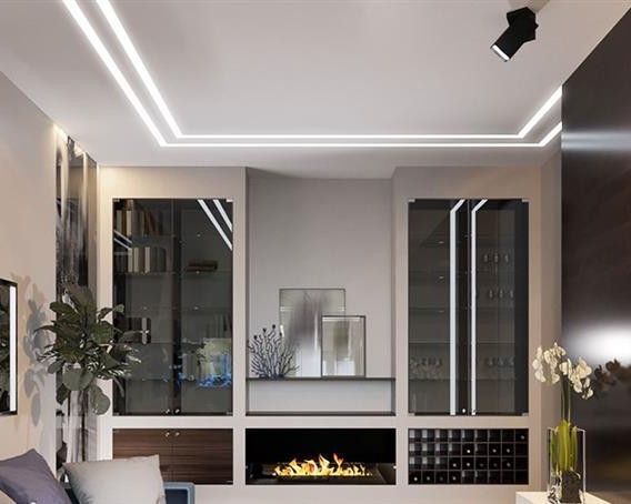 Luxury living room setup by best interior designers in Karimnagar