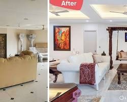 Interior design transformation before and after by Interior Designers in Telangana 