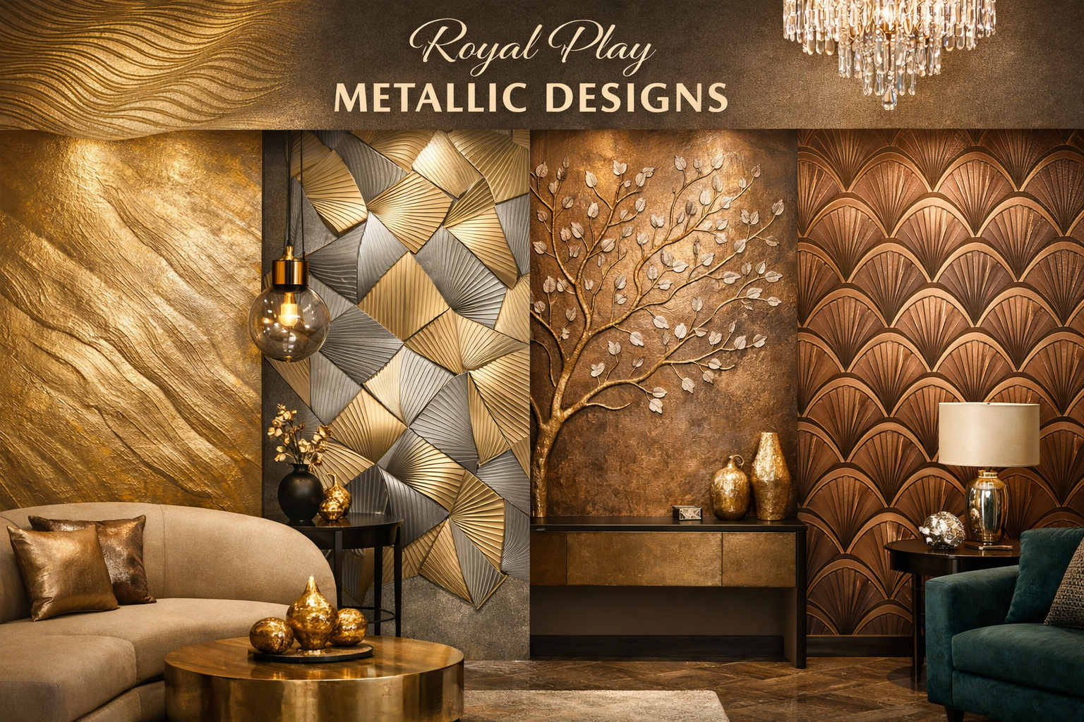 metallic Royal play designs for luxury living room
