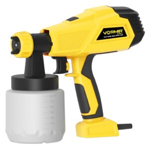 iBELL VORMIR VR SG45-25 Electric HVLP Paint Spray Gun 450W – Portable Painting/Spraying Machine with 800ml Reservoir, Dual Nozzles (1.8mm & 2.6mm), 800ml/min High Flow Rate,6 Months Warranty